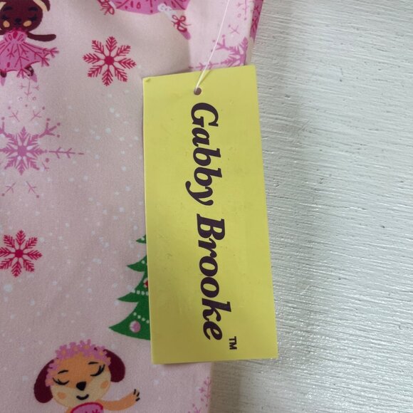 Gabby Brooke Holiday Scrub Top Womens Medium Pink New - Picture 9 of 9